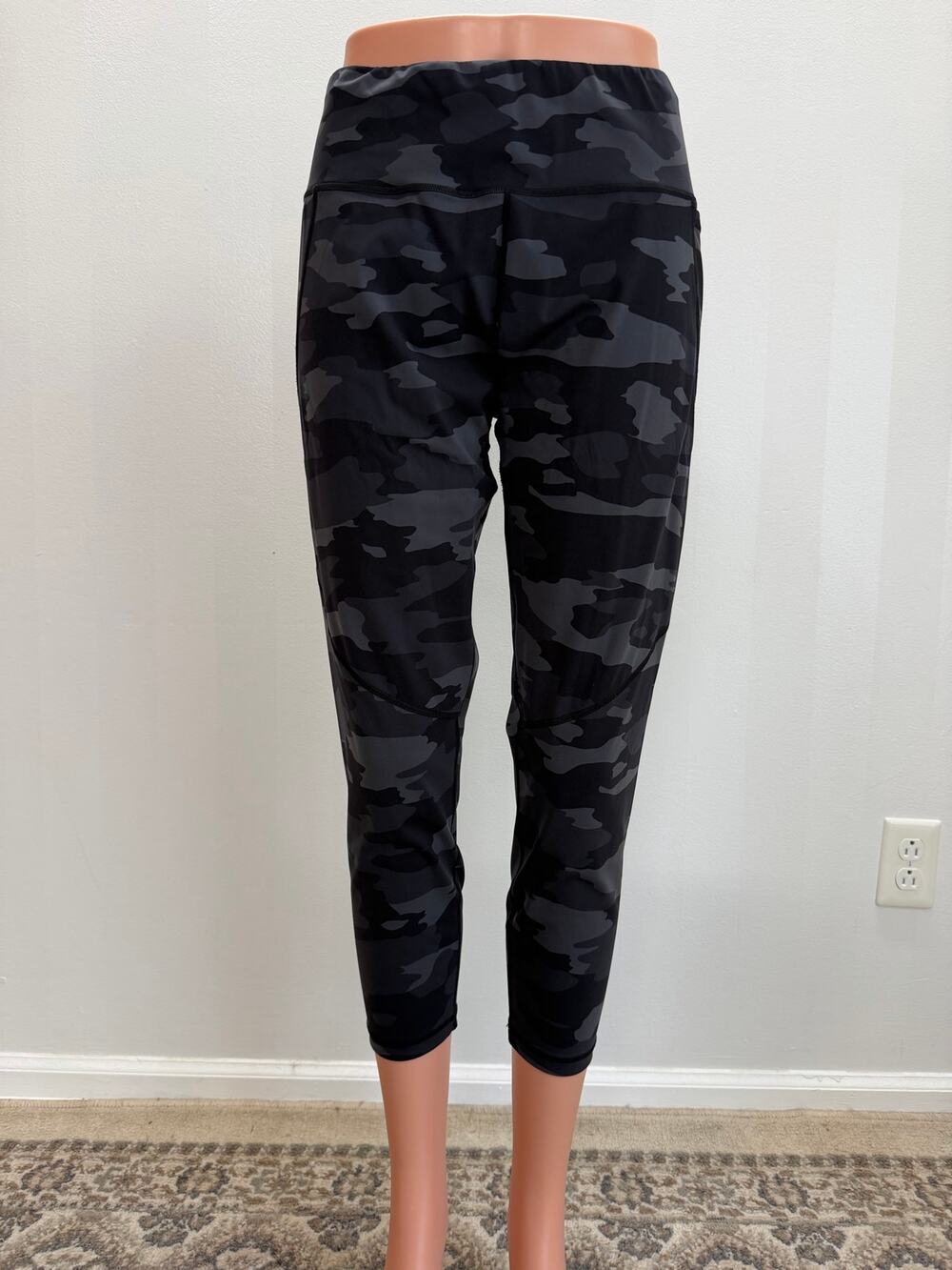 Sweaty Betty Power Leggings Ultra Black Camo High Waist Pockets Sz XXL